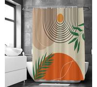 Loti Living Cortina de Ducha Textured Art 180x200 cm - Diseño Artístico - Tela Poliéster Impermeable y Lavable