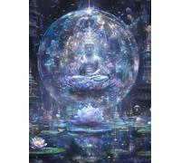 Loto Zen 5D Kit Diamond Painting Cuadrado, Pintura de Diamantes Cuadrada, Completo Taladro Dibujo Manualidades, Adultos Niños Divertido Art Bricolaje, Para Decoración De Pared Del Hogar 60x80cm H-69