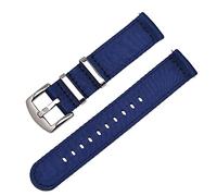 LOTOAK Correa de nailon duradera Zulu Band 18mm 20mm 22mm 24mm Compatible for Samsung Galaxy Watch Active2 S2 S3 Huawei GT 2 Amazfit pulsera de lona (Color : Royal blue, Size : 20mm)