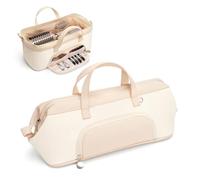 Lotour Bolsa de viaje para herramientas de pelo Shark HD430 Flex Style/Dyson Supersonic, organizador de almacenamiento portátil de viaje para accesorios de cabello (blanco)
