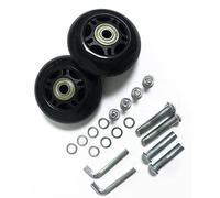 LOTOWELZON 1 par de ruedas de repuesto de 64 mm de grosor 18 mm con 8 mm para maletas, ruedas de goma, ruedas de repuesto para carro Samsonite (OD64 x 18 mm/2,52 x 0,7")