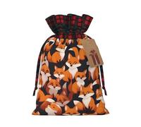 Lots Of Cartoon Little Foxes - Bolsa con cordón para fiestas, bodas y festivales, poliéster ligero