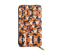 Lots of Cartoon Little Foxes - Cartera larga de piel con estampado de zorros - Cartera personalizada de moda, múltiples ranuras para tarjetas y bolsillo para monedas, color negro, talla única, Negro,