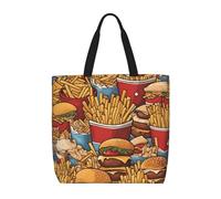 Lots of Cute Fries - Bolsas de mano casuales para mujer, bolsas de hombro reutilizables, bolsas de compras multifunción de gran capacidad