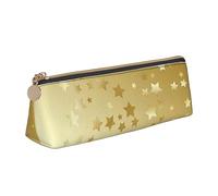 Lots of Stars - Estuche para lápices sin Costuras, diseño Triangular, de Piel, portátil, con Cremallera, para cosméticos