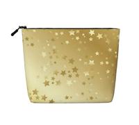 Lots of Stars Gold Seamless,Neceser de Maquillaje de imitación Lino, Neceser de Viaje portátil