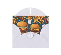 Lots Of Tasty Food - Tarjeta horizontal con sobre blanco en forma de corazón y escribe varios saludos navideños