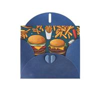 Lots Of Tasty Food - Tarjeta horizontal con sobre en forma de corazón azul y escribe varios saludos navideños