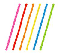 Lotsdonxia 6 juguetes sensoriales elásticos texturizados, coloridos fideos sensoriales de silicona para autismo, TDAH, alivio del estrés, juguetes para el aula, oficina, viajes, manejo de la ansiedad