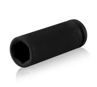 Lotsdonxia Enchufe de impacto profundo de 1/2 pulgada - Acero al cromo vanadio CR-V con junta tórica de pasador de retención, enchufe de andamio resistente de 6 puntos para llaves eléctricas, ideal