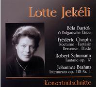 Lotte Jekeli, Klavier - Konzertmitschnitte