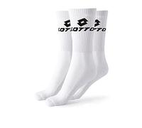 Lotto, 12 pares calcetines de tenis para hombre/mujer en algodón suave y transpirable, certificado OEKO-TEX, blanco, 35-38