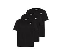 Lotto Camiseta básica para hombre, paquete de 3 unidades, corte regular, 100 % algodón, camiseta para hombre con logotipo pequeño, camisetas de manga corta, camiseta para hombre, talla M-5XL, Negro ,