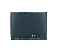 Lotto - Cartera para hombre de piel auténtica, espaciosa con caja de regalo, Azul sin ventana, Clásico