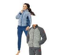 Lotto Chándal de invierno para mujer, térmico, de forro polar, con cremallera completa, gris, talla L, talla 44 L, 6071 Antracita, L