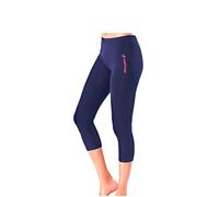 Lotto Leggins cortos modelo Capri LA1011 de algodón elástico leggins mujer promo disponibles fitness yoga gimnasio ropa deportiva (azul, turquesa, L