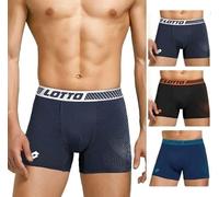 Lotto Paquete de 6 calzoncillos tipo bóxer de algodón elástico para hombre, tallas S-M-L-XL-XXL, colores surtidos, Lb1346: 2 Negro 2 Jeans 2 Azul, S