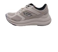 Lotto Speedride 800 - Zapatillas de paseo, color blanco y gris, malla transpirable, entresuela aumentada, amortiguación superior, Blanco Y Gris Con Detalles Azul Marino Y Naranja, 45 EU