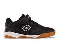 LOTTO Zapatillas Unisex para niños, Negro Blanco, 33 EU