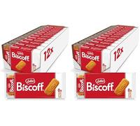 Lotus Biscoff | Galleta Original Caramelizada | Envueltas en Packs de 2 | Vegana | 12 x (8 x 2 packs) | 1,48kg (Paquete de 2)