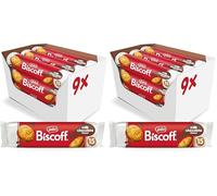 Lotus Biscoff | Galletas Rellenas de Chocolate | Sin Aromas Artificiales ni Colorantes | 15 Galletas por Pack | 9 x 150g (1,35kg) (Paquete de 2)