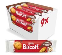 Lotus Biscoff | Galletas Rellenas de Chocolate | Sin Aromas Artificiales ni Colorantes | 15 Galletas por Pack | 9 x 150g (1,35kg)