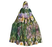 Lotus Blossom - Capa de fiesta de Halloween para adultos, elegante diseño de calabaza, con capucha, disfraz de mago, color negro