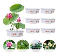 Lotus Bowl Planter, Lotus Flower Bowl, Plastic Plant Bowl, Hydroponic Planter Lotus Bowl for Water Lily Daffodil Succulent Fish Tank Office Home Hydroponic Planter Lotus Bowl Lotus Flowe