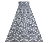 Lotus Clover 60922 - Alfombra antideslizante (120 cm, 120 x 1200 cm), diseño de trébol, color gris