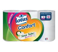 Lotus Confort sin tubo 2 x más largo 6 rollos papel higienico (lote de 3 o 18 rollos)