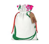Lotus Flower Namaste Bolsas de regalo reutilizables para Navidad y festivales, bolsas de embalaje de regalo, bolsas de tela elegantes hechas a mano