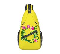 Lotus Flower Namaste1 Personaje de Dibujos Animados Strawberry Crossbody Bag, Sling Chest Cross Body Bag para Hombres y Mujeres, Utilizado para el Ocio y los Viajes