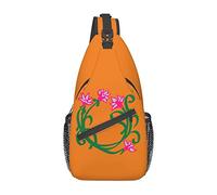 Lotus Flower Namaste2 Personaje de Dibujos Animados Strawberry Crossbody Bag, Hombres y Mujeres Sling Chest Cross Body Bag, Utilizado para el Ocio y los Viajes