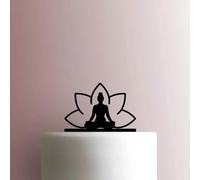 Lotus Flower Yoga - Decoración acrílica para tartas de 8 pulgadas de ancho/rosa