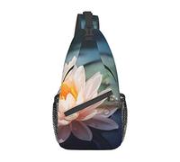 Lotus Flowers Beautiful Village Sling Bag, Mochila de Hombro Paquete de Pecho Causal Crossbody Daypack para Mujeres Hombres Senderismo Viajes