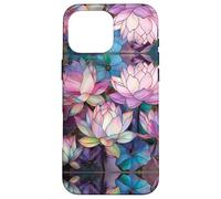 Lotus Flowers Boho Stained Glass Floral Art Stain Glass Carcasa para iPhone 16 Pro MAX