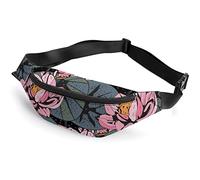 Lotus Flowers Leaves Palm Trees Fanny Pack, riñonera Deportiva para niños Adultos para Hombres y Mujeres