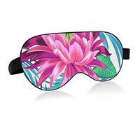 Lotus Flowers Leaves Sleep Eye Mask, Sleeping Mask & Blindfold con diadema elástica Soft Comfort Eyeshade Sleep Cover para Travel Yoga Nap