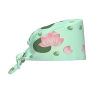 Lotus Flowers Waiting to Bloom - Gorra de trabajo de limpieza con correa ajustable, adecuada para chefs, trabajadores de gimnasio y otras aplicaciones de trabajo, color negro