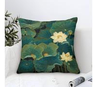 Lotus Fundas Cojines Decorativa Juego De 1 Funda De Almohada Poliéster Cuadradas Decorativas para Sofa,Cama,Silla 40x40cm