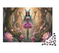 Lotus Hada bosqueRompecabezas Clásico De 1000 Piezas Cartón Reciclado Butterfly Wings Coordinación Ojo-Mano Adolescentes 12+, Tiempo Libre, Regalo De Cumpleaños 38x26cm/1000pcs