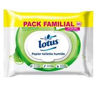 Lotus Hygiène Lotus Papel Higiénico Húmedo "Aloe Vera" Family Pack 80 Toallitas (Juego De 6)