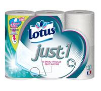 Lotus just1 Set de 6 rollos papel higiénico - Juego de 4