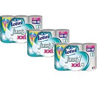 Lotus JUST 1 XXL - Papel higiénico de 5 capas - 6=9 rollos (blanco) - Lote de 3 - Oferta especial