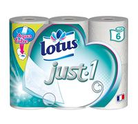 Lotus just1 Set de 6 rollos papel higiénico - Juego de 4