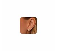 Lotus Karen Juego de aretes de cartílago de hélice para mujer, 4 pares de aros pequeños de plata de ley, aretes de aro hipoalergénicos, multiperforación, Plata