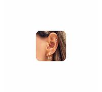 Lotus Karen Juego de aretes de cartílago de hélice para mujer, 4 pares de aros pequeños de plata de ley, aretes de aro hipoalergénicos, multiperforación, Plata