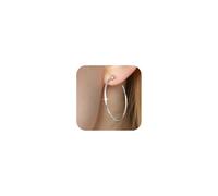 Lotus Karen - Pendientes de aro para mujer, pendientes de cartílago con clip para joyas, regalos de cumpleaños y Navidad, Plata