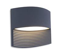 Lotus - Lámpara LED de pared para exteriores (IP54, aluminio incluye bombilla)
