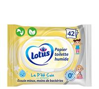 Lotus Le P'tit Coin - Papel higiénico húmedo sin colorantes, ni perfumes, fibra FSC 100% de origen natural, para niños, 42 unidades (paquete de 1)